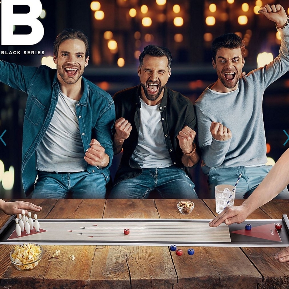 👀50% OFF🎳 NWT‼️ Black Series brand Shuffleboard & Bowling 2-in-1 Game Set